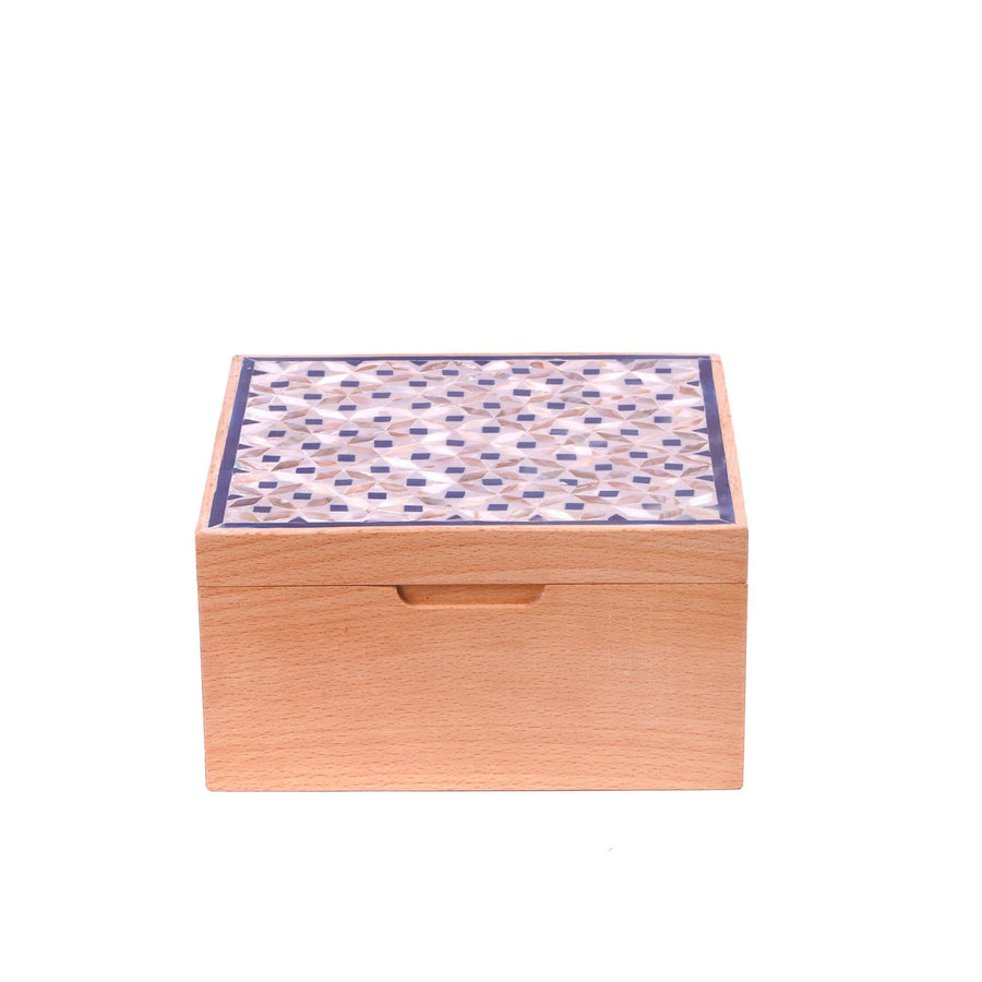 Tea Box, Natural Mother of Pearl, front