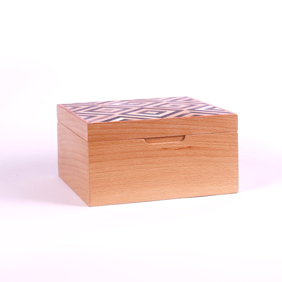 Wooden Tea Box, isometric view,  camel bones, horns, handmade